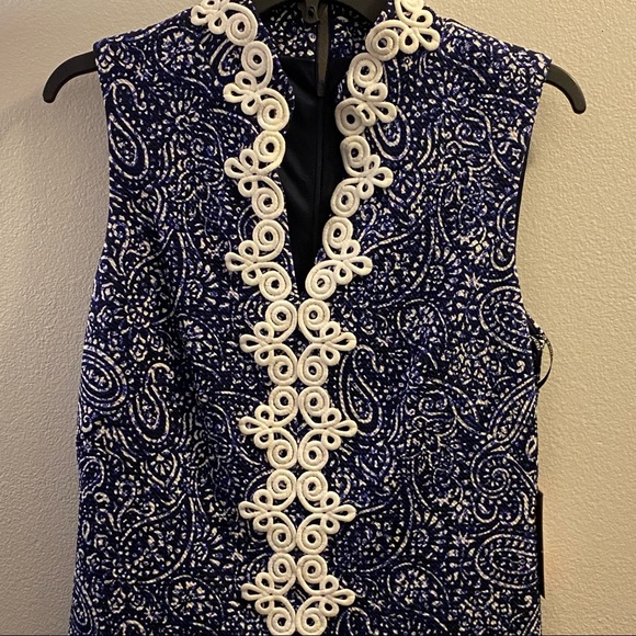 Vince Camuto Sleeveless Dress Embroidered Trim - Picture 8 of 16